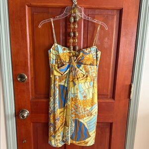 Marisak Colorful Strapless Mini Dress